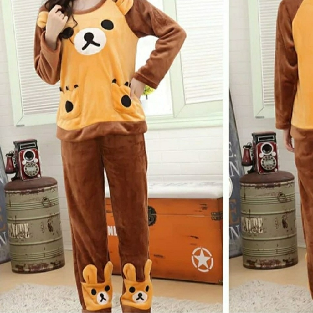 Bear warm whole set pajamas $19